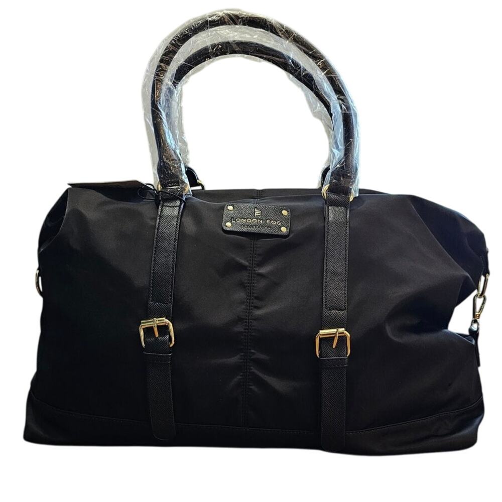 London Fog Oxford Weekender Bag 100th Anniversary Logo Crossbody Strap NEW $149